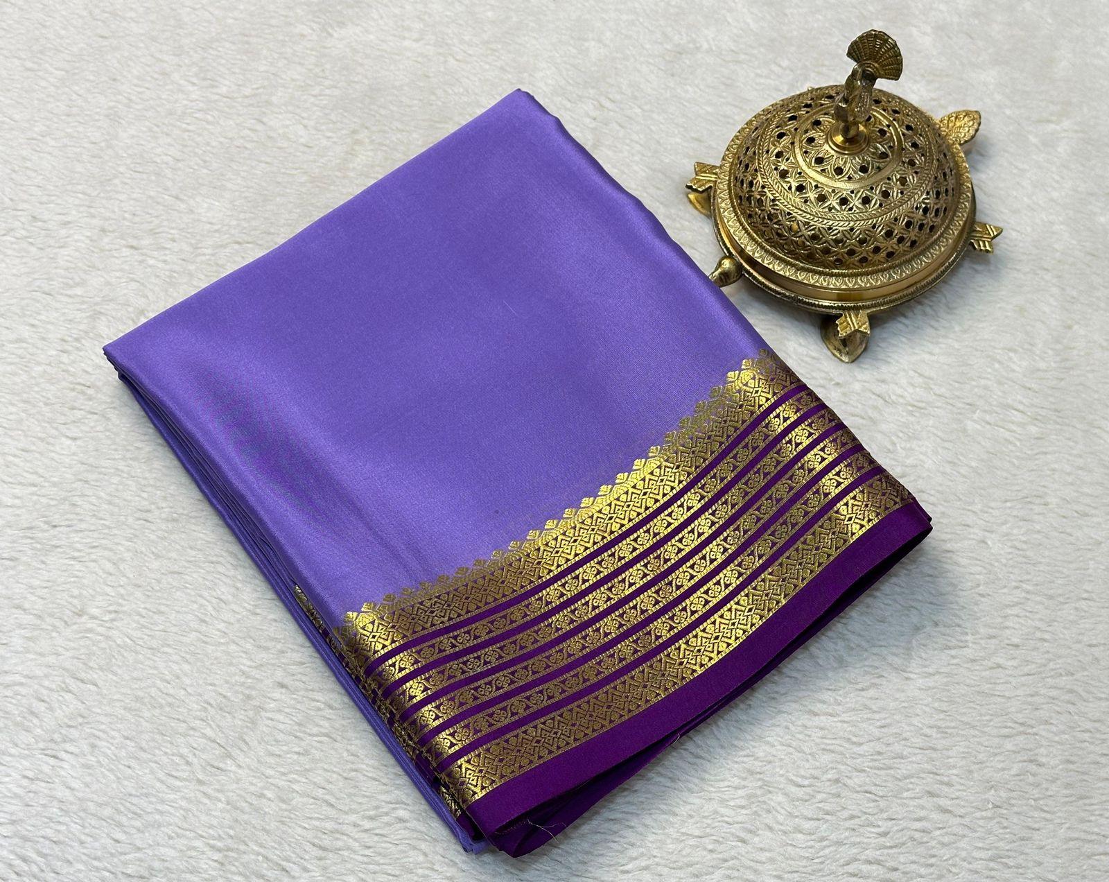Lustrous Beauty: Pure Mysore Silk by Icultuer with Artistic Zari Touch