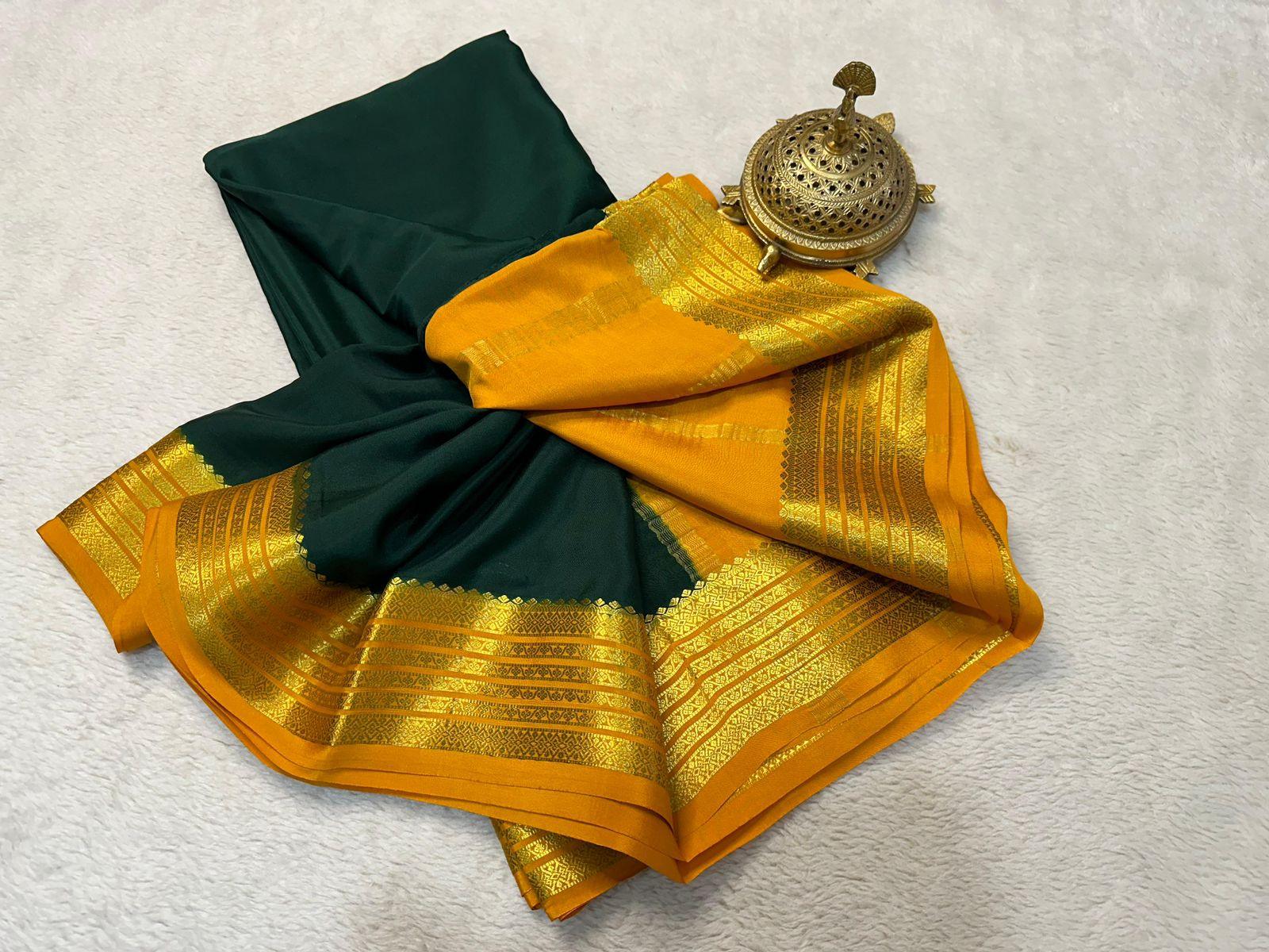 Modern Tradition: Mysore Silk by Icultuers with Elegant Zari Details
