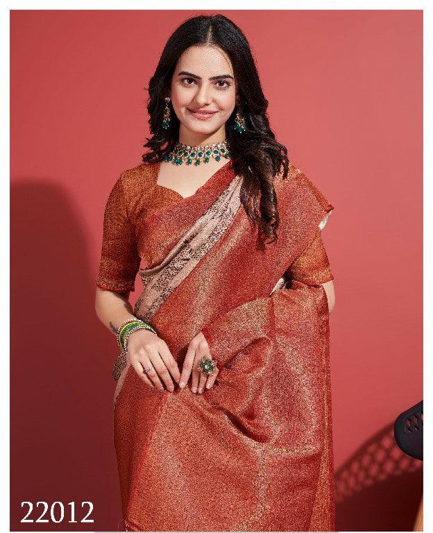 Modern Prints, Timeless Grace: Digital Soft Silk Sarees in Red