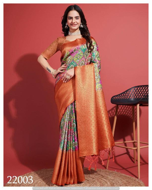 Pure Silk DIONNE Kubera Pattu Saree – Heritage Style