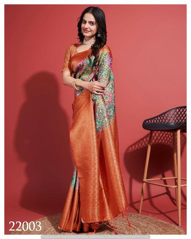 Pure Silk DIONNE Kubera Pattu Saree – Heritage Style