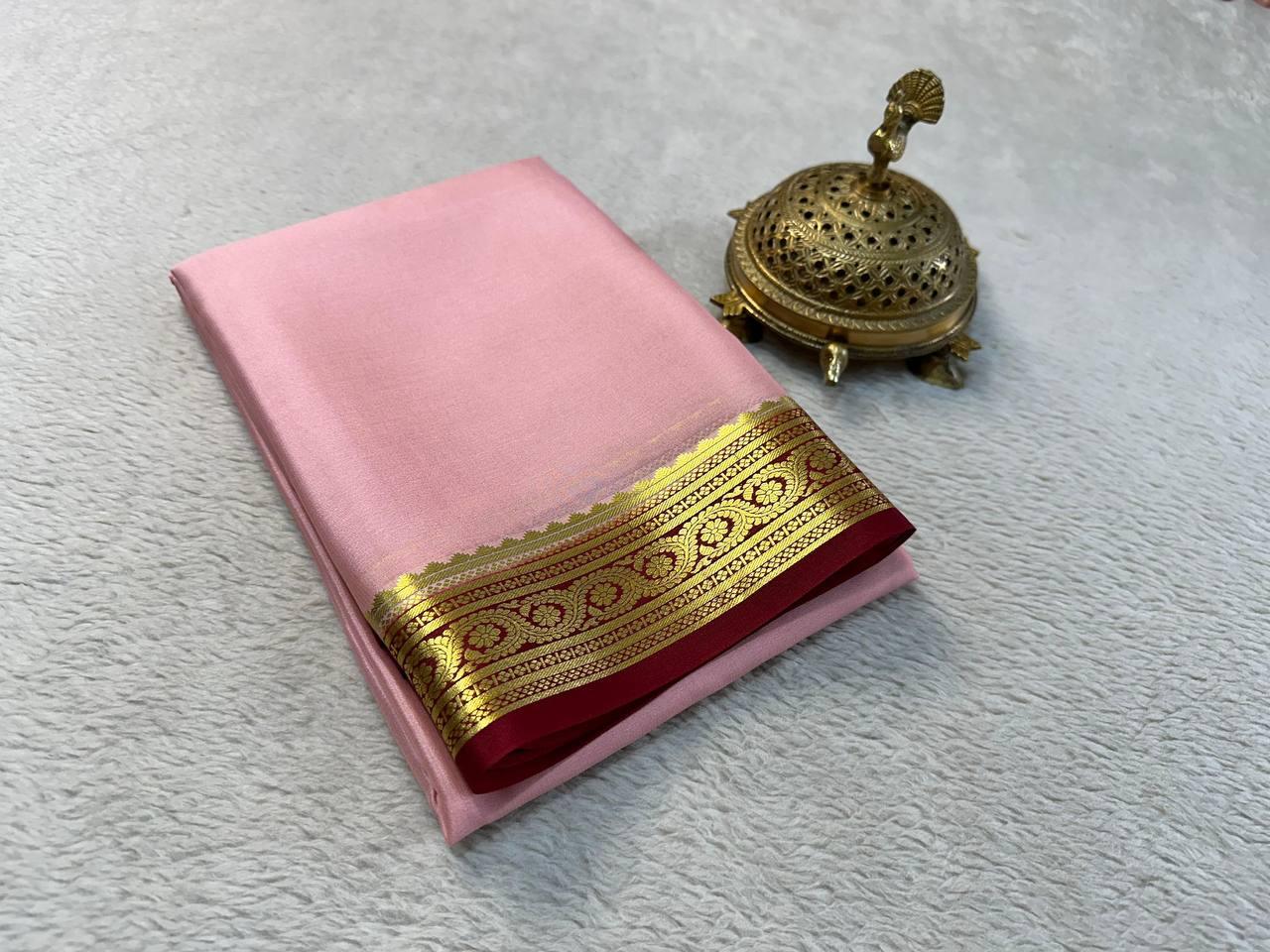 Elegance Woven in Silk: Pure Mysore by Icultuer with Bold Borders
