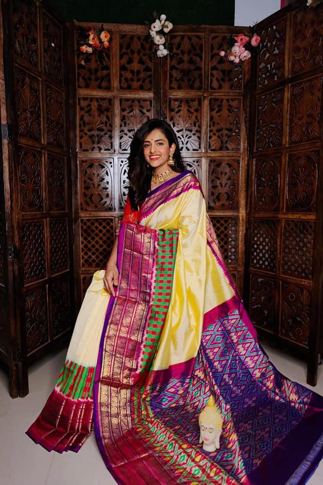 Yellow Handloom Soft Silk by Icultuer