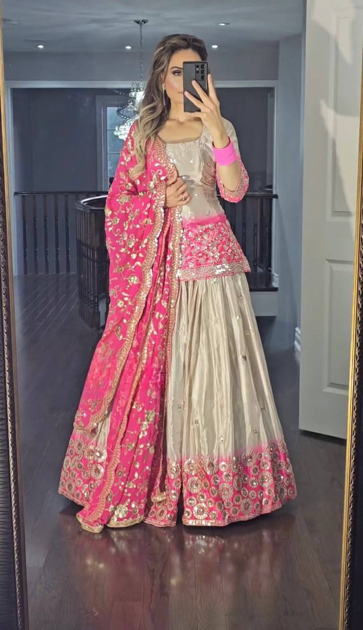 Georgette Dhoti-Style Suit for Women full Stitched Party Wear Dress.