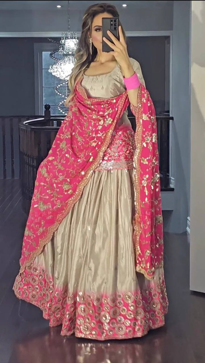 Georgette Dhoti-Style Suit for Women full Stitched Party Wear Dress.