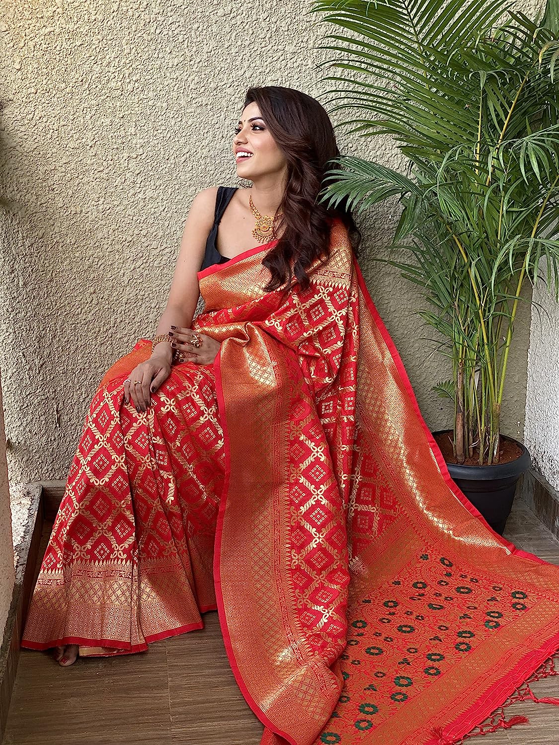 Banarasi Soft Silk Jacquard by Icultuer with Zari Woven