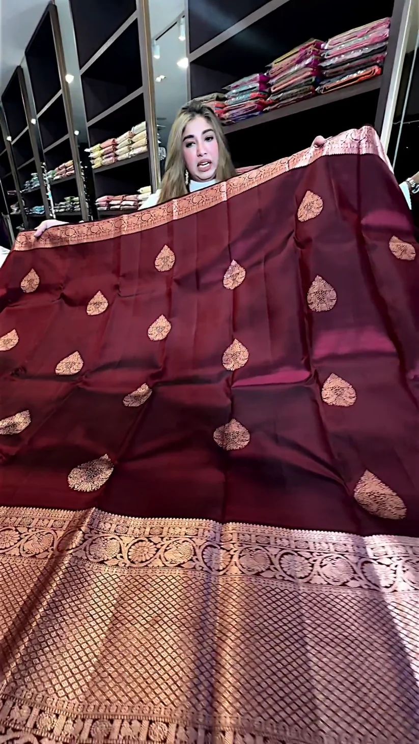 icultural Wine Soft Silk Saree With Evocative Blouse Piece