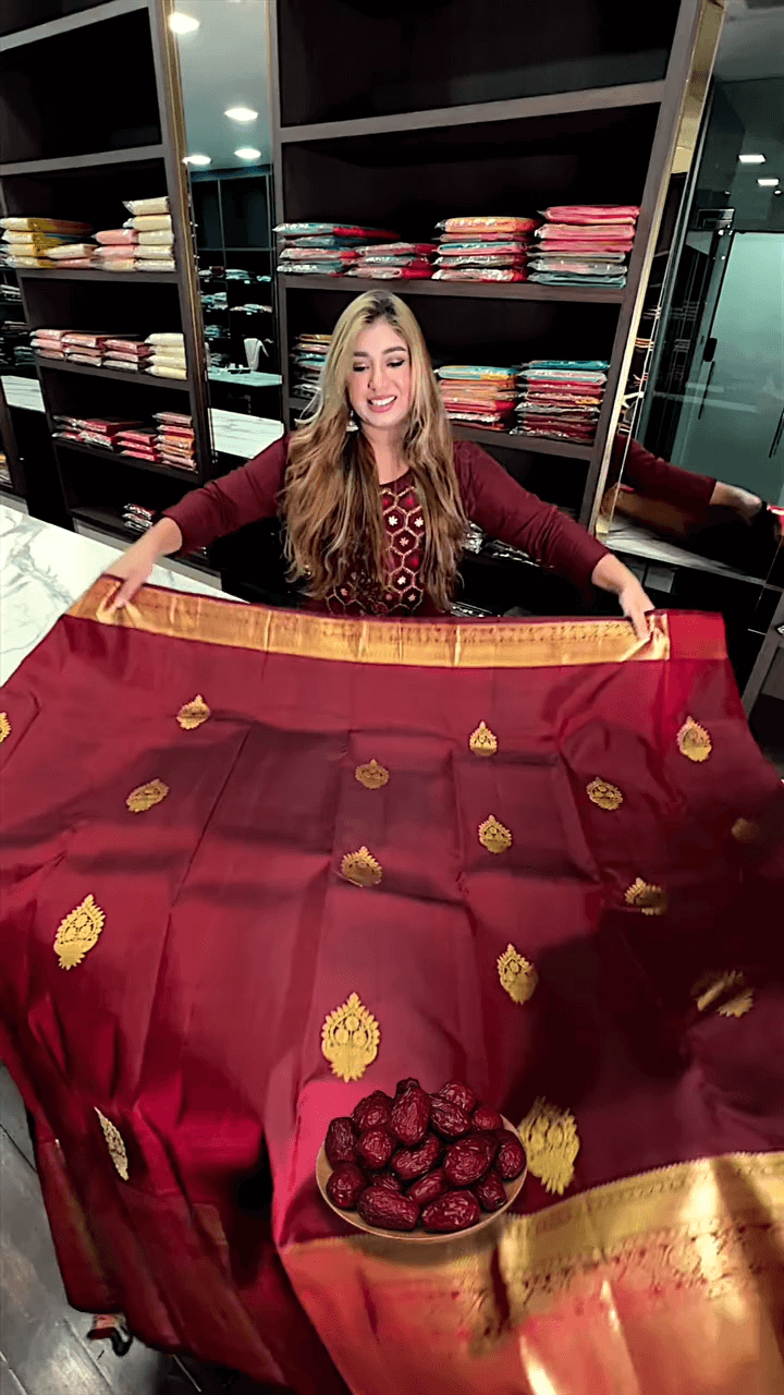 Eclat icultural Soft Banarasi Silk Saree With Flameboyant Blouse Piece