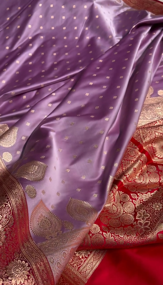Royal icultural Satin Silk Saree with Exquisite Golden Zari Weaving