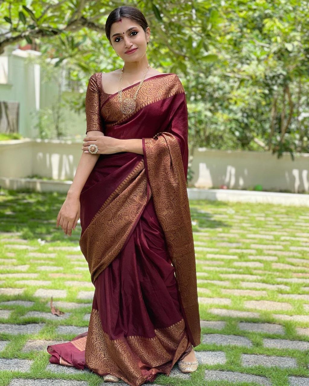 icultural Blue Soft Silk Saree with Silver Zari Border and Matching Blouse