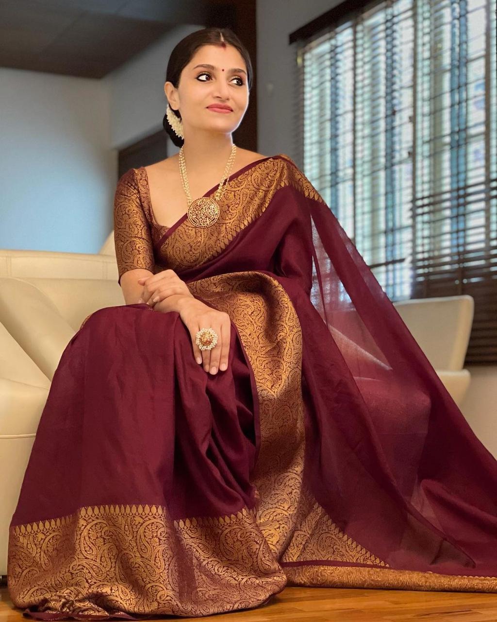 icultural Blue Soft Silk Saree with Silver Zari Border and Matching Blouse