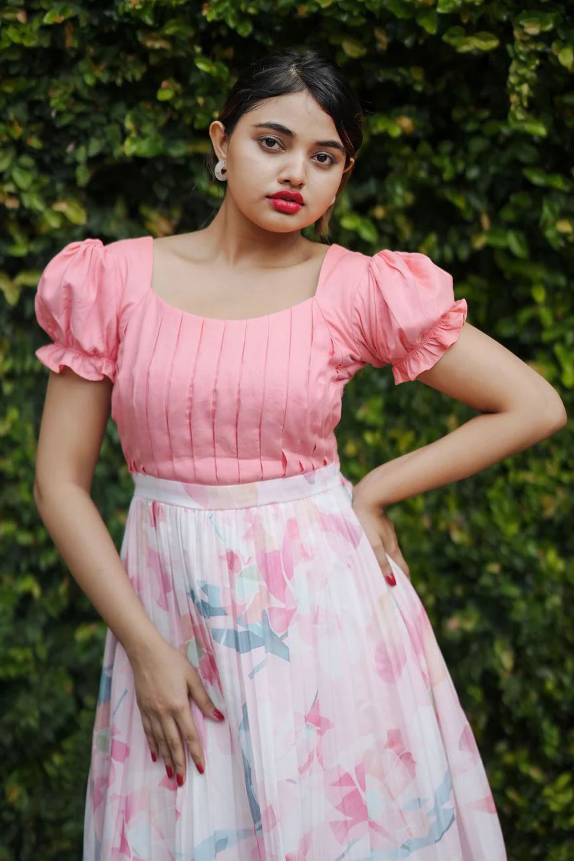 Women's Wearing Daisy Drizzle Pink Dress