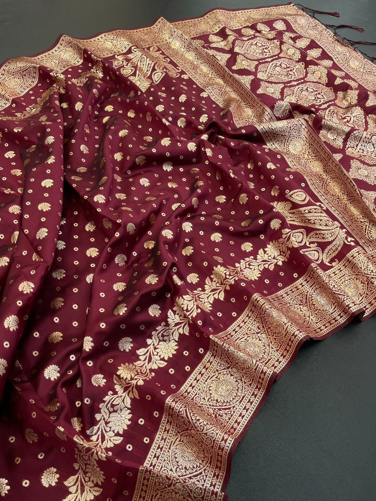 Banarasi Soft Silk by Icultuer with Embossed Meenakari Pattern