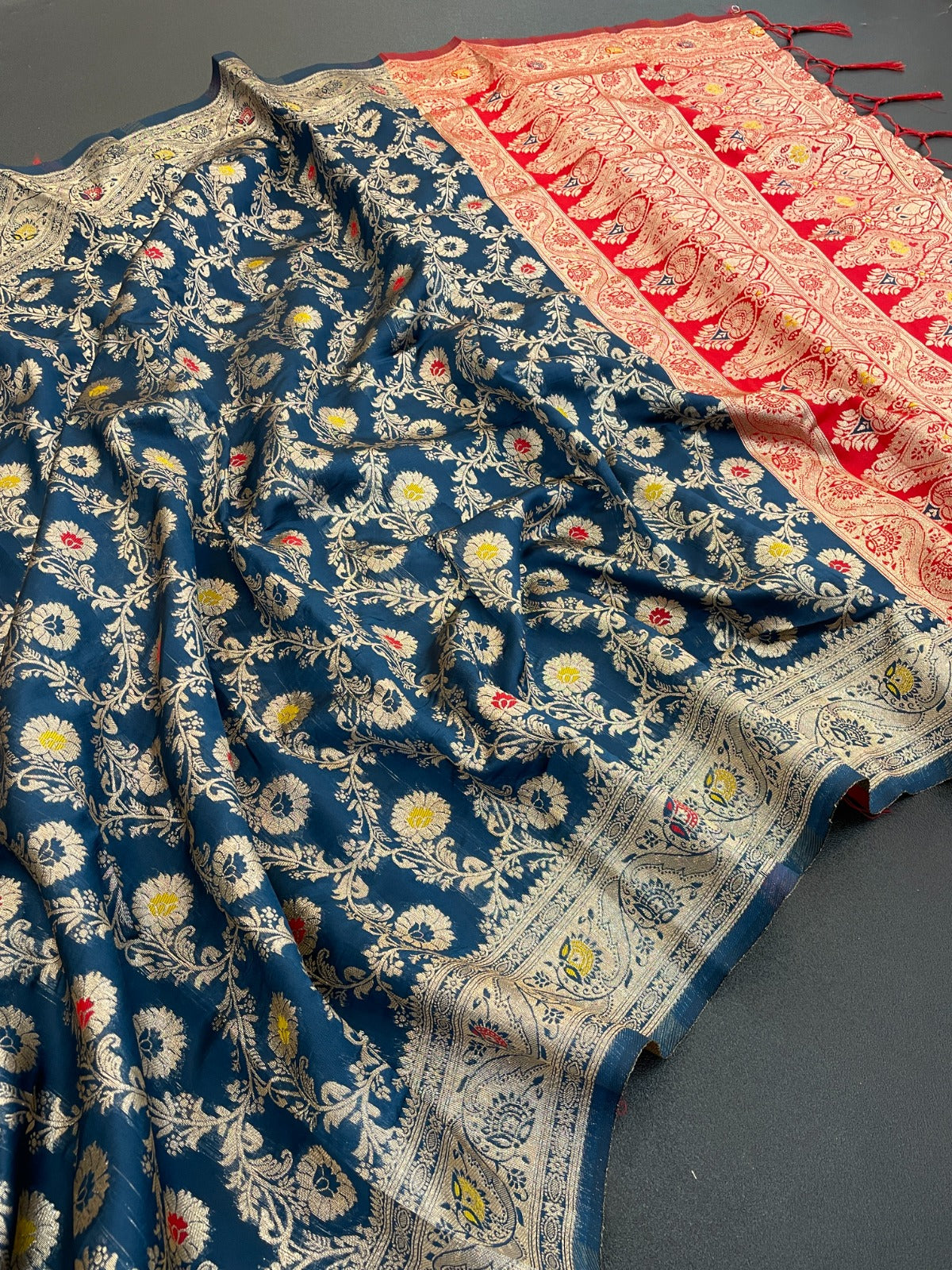 Banarasi Soft Silk by Icultuer with Heavy Zari Work for Occasions