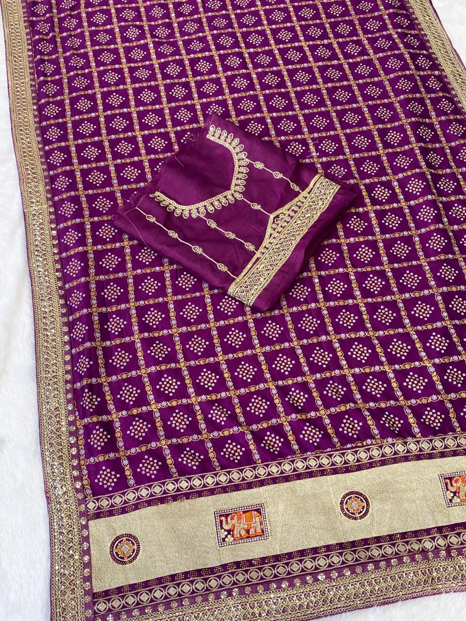 Traditional Vichitra by Icultuer with Stunning Jharkan Hand Embroidery