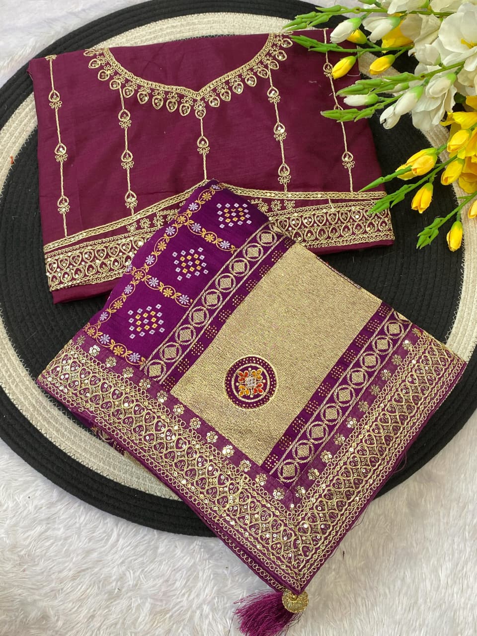 Traditional Vichitra by Icultuer with Stunning Jharkan Hand Embroidery