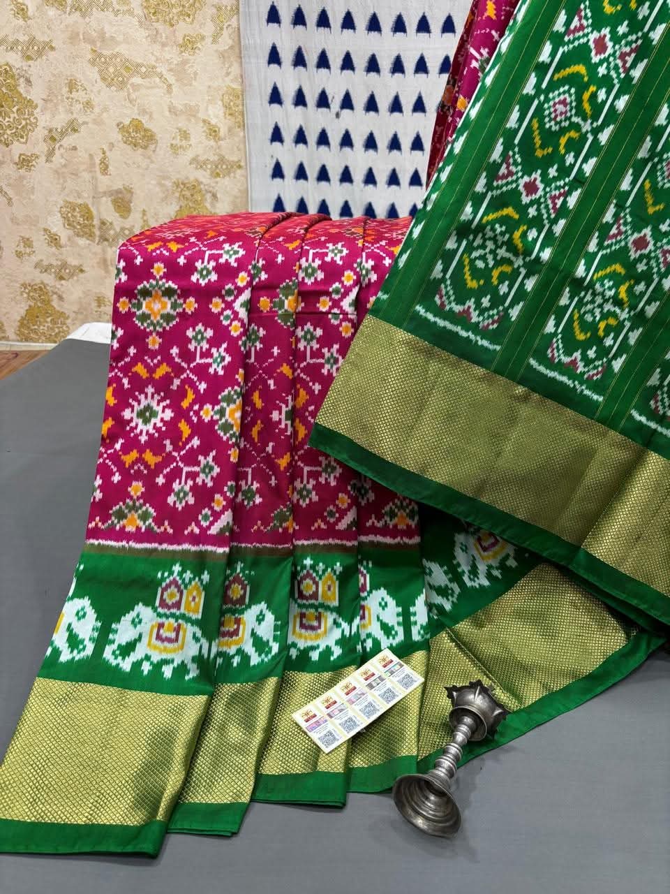 Traditional Patola Silk by Icultuer with Latest Pochampally Ikat by Icultuer Patterns