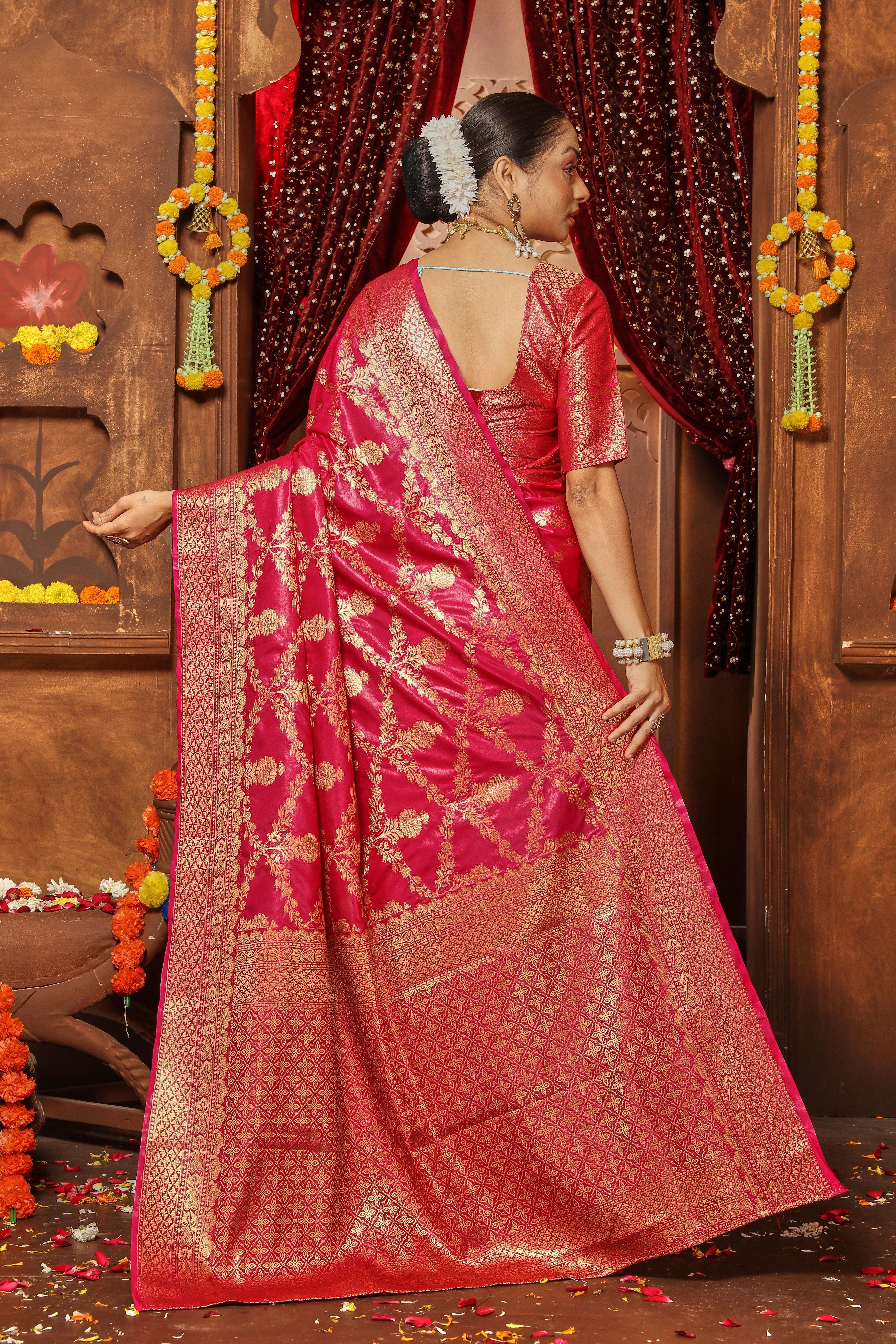 Elegance Embodied: Silk with Full Zari Weaving