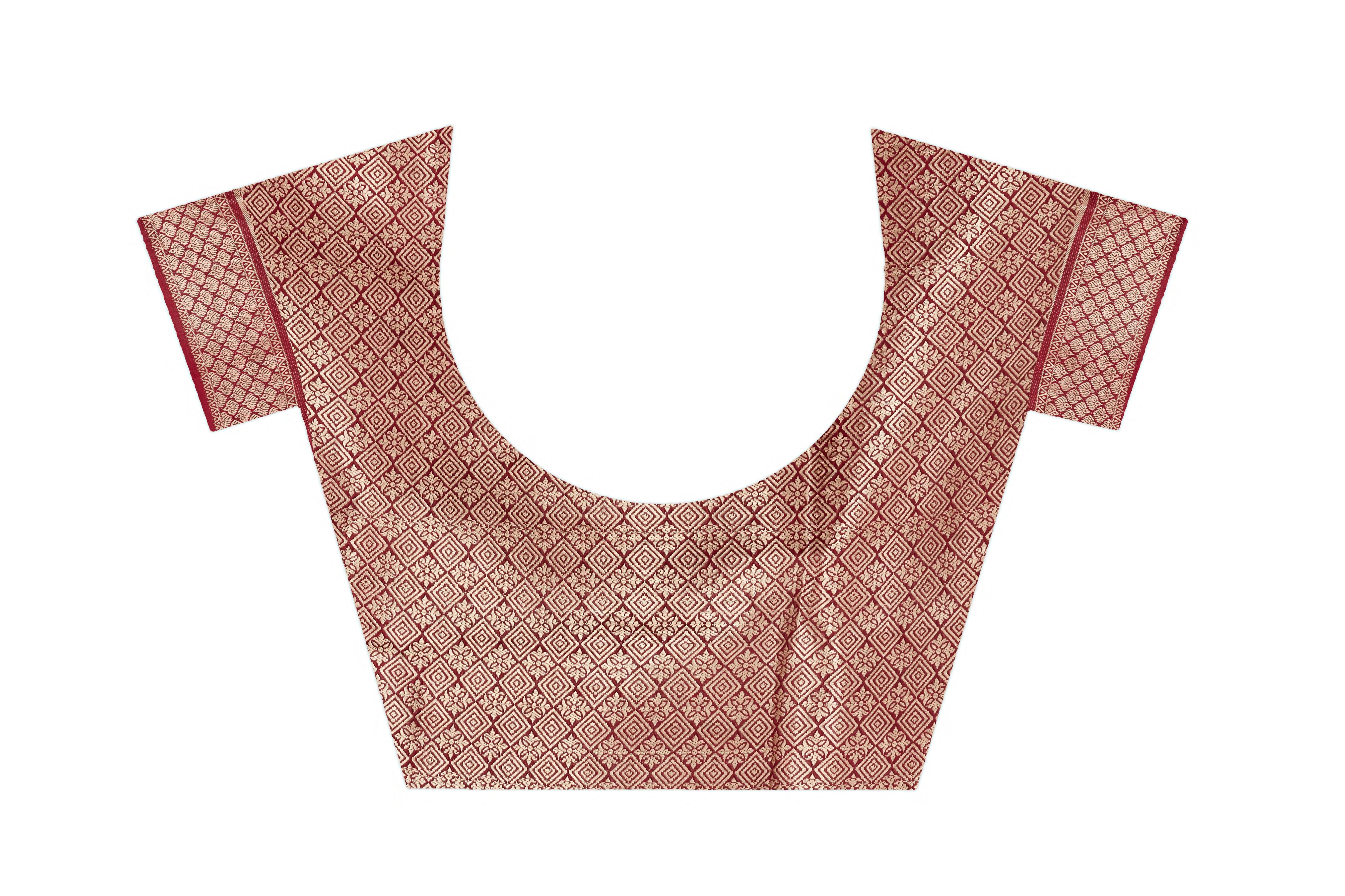 Whispering Weaves: Pure Mysore Silk with Brocade Touch