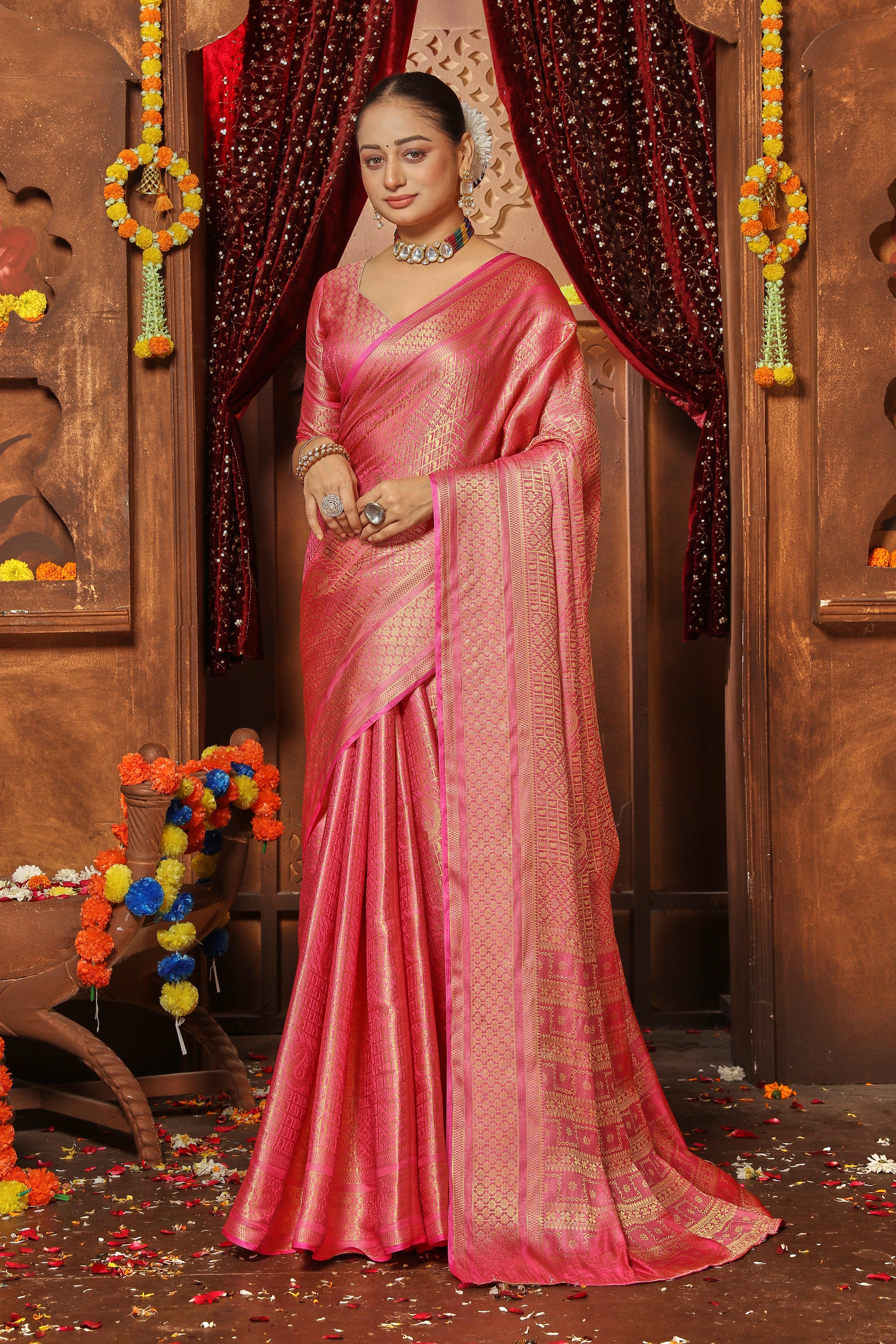 Silk Radiance: Draped in Sophistication