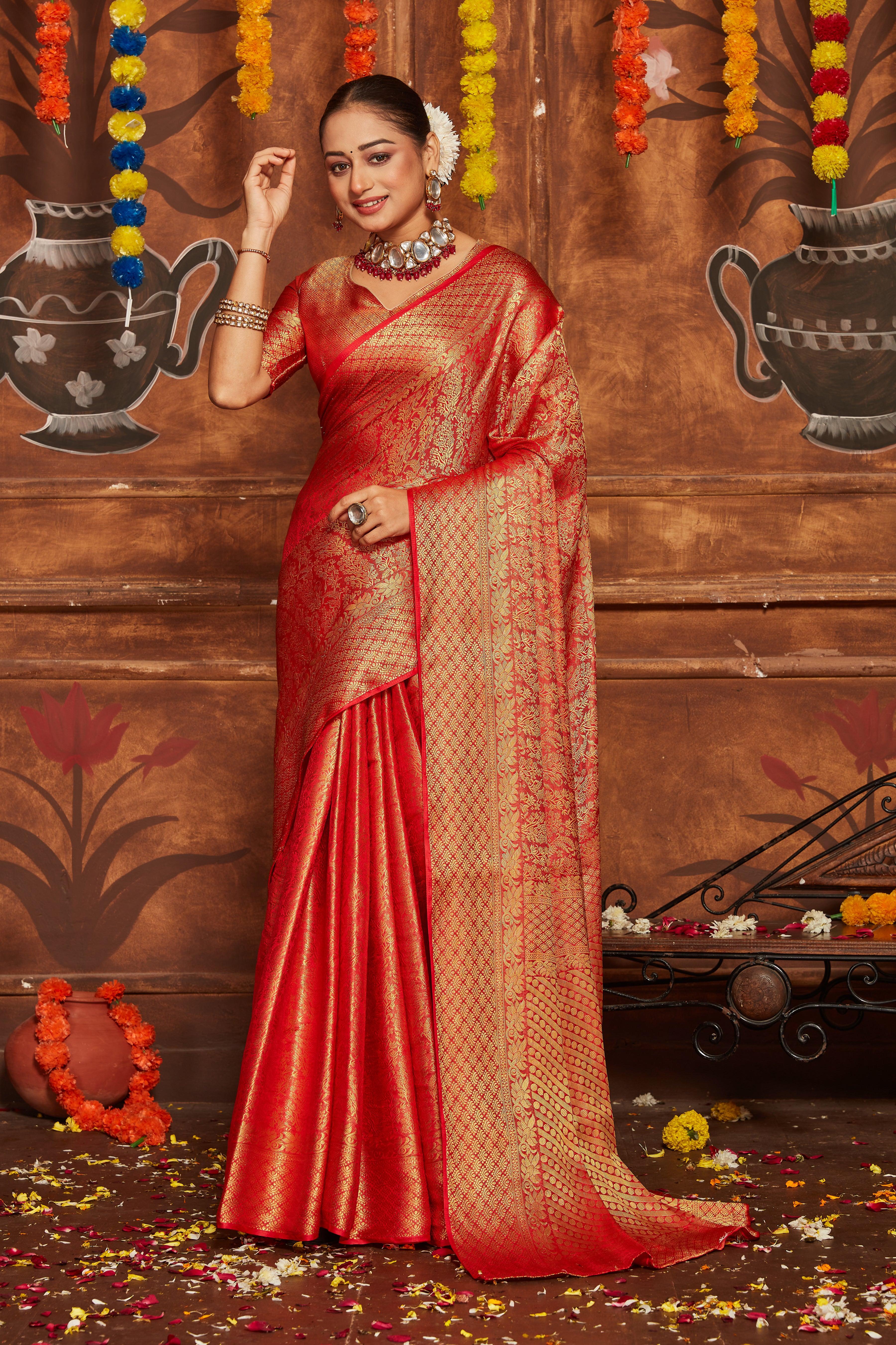 Royal Splendor: Draped in Pure Silk Artistry