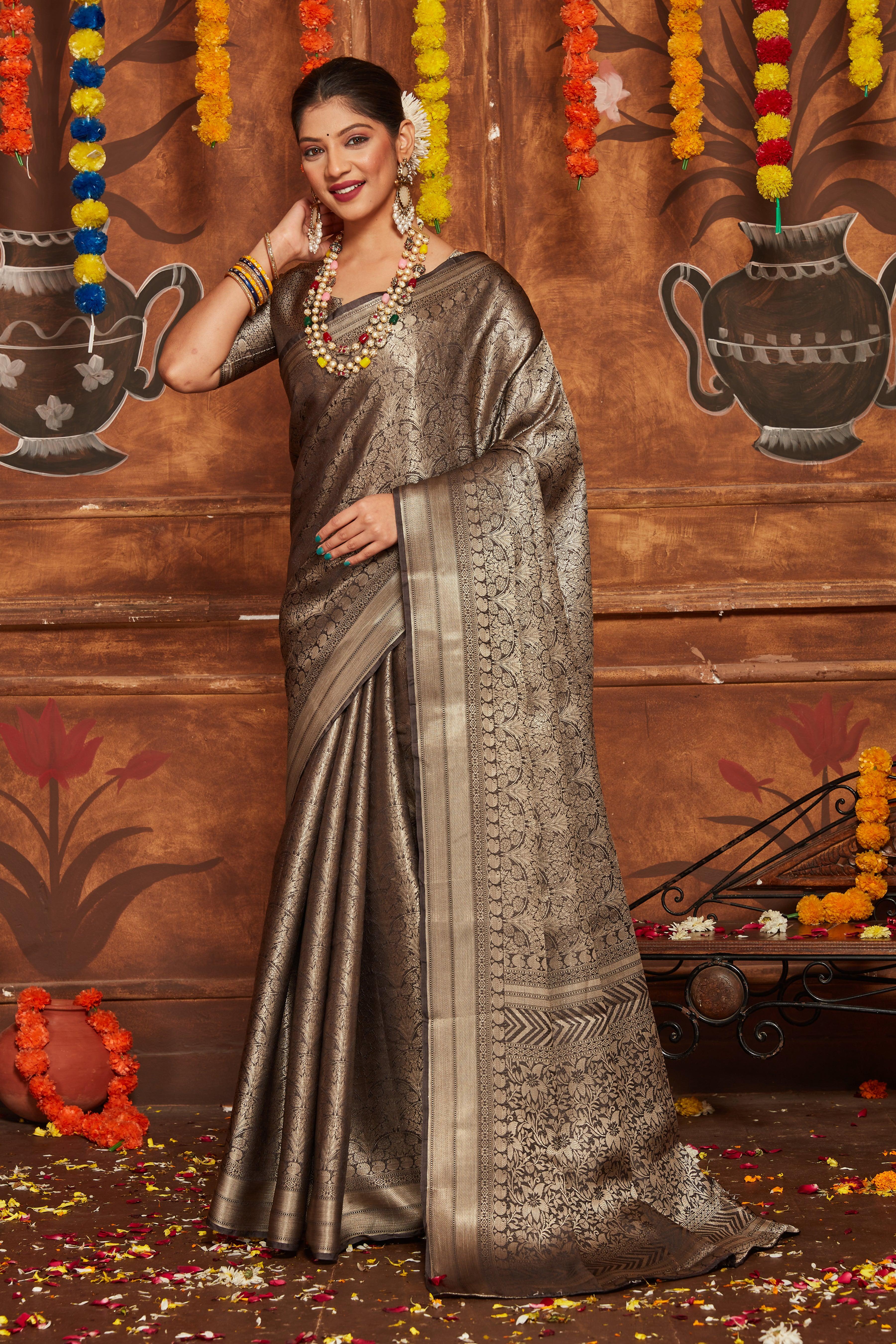 Golden Era: Zari Embroidery Meets Silk Perfection