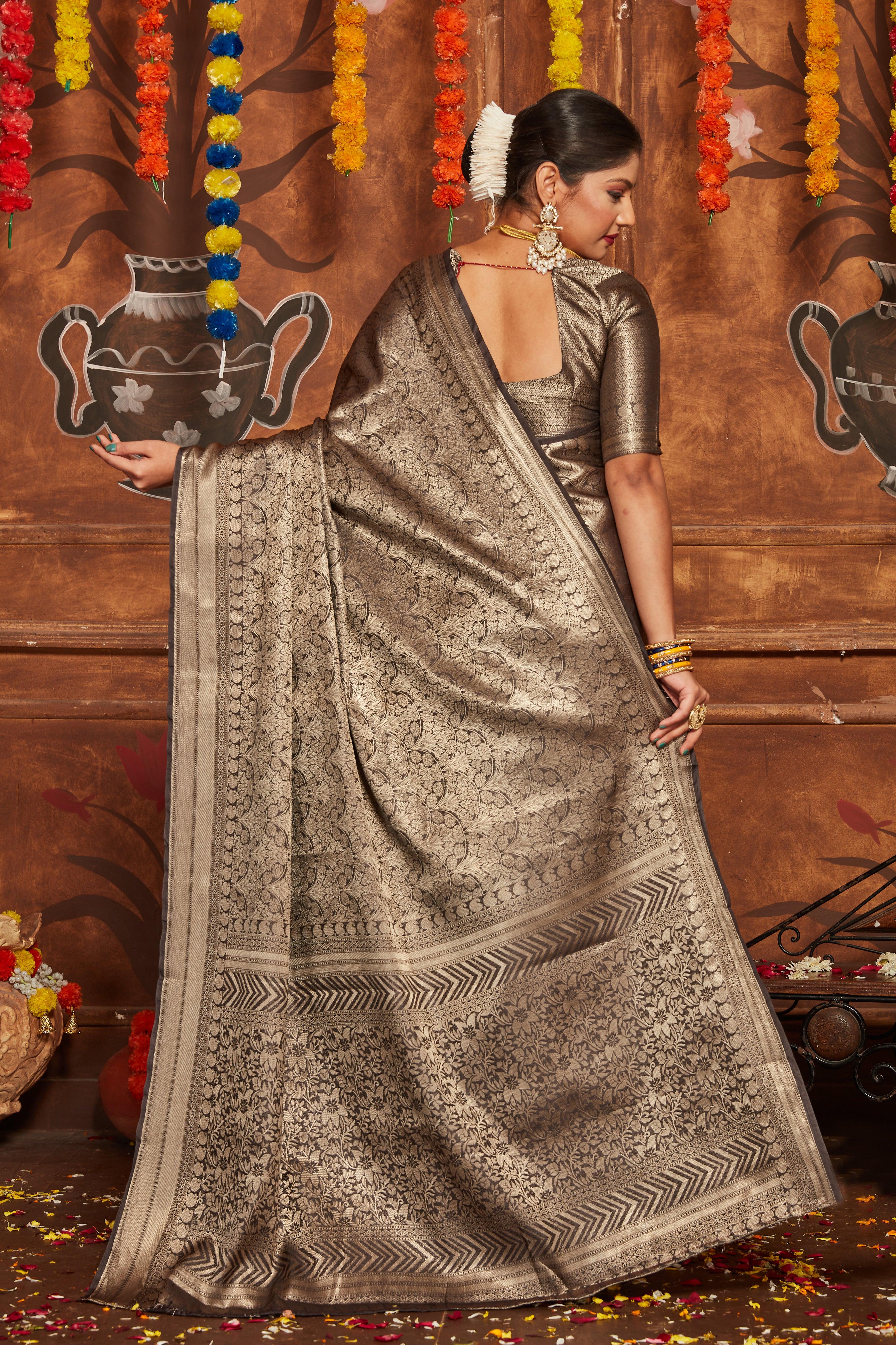 Golden Era: Zari Embroidery Meets Silk Perfection