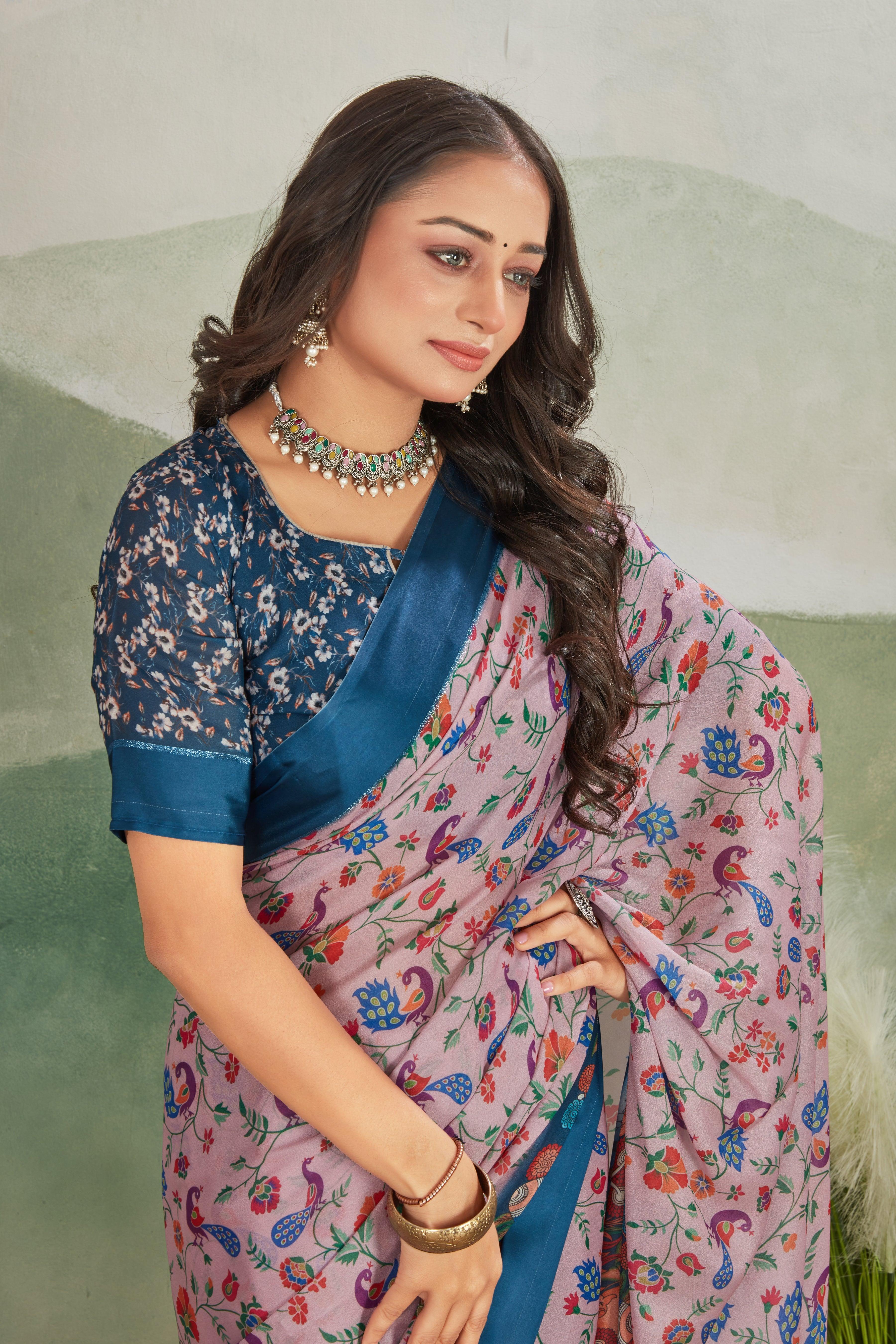Unveil Timeless Beauty: Mysore Silk with Rich Viscose Satin Borders