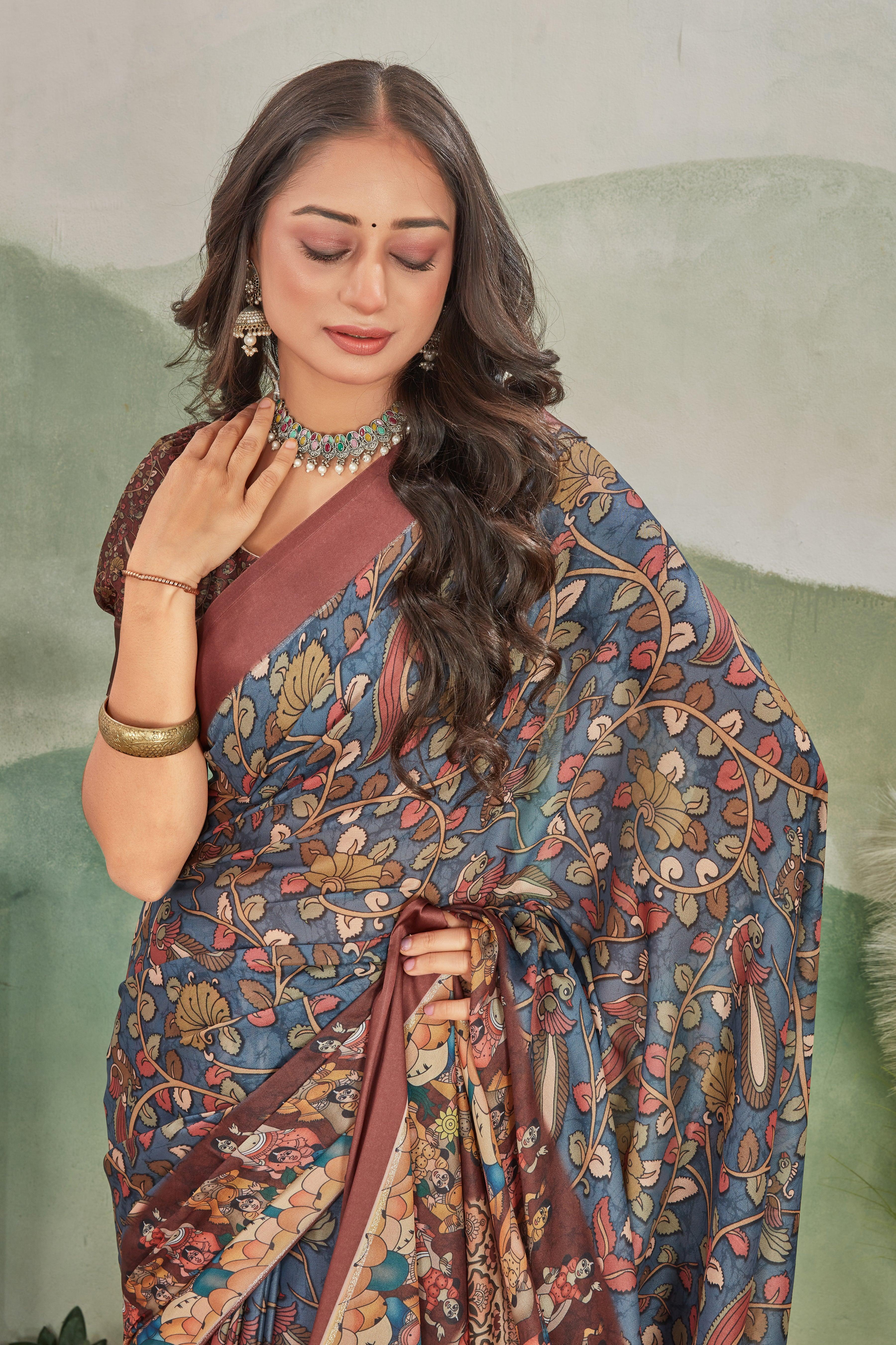 Luxurious Weave: Mysore Soft Crepe Silk with Artisan Pallu Designs
