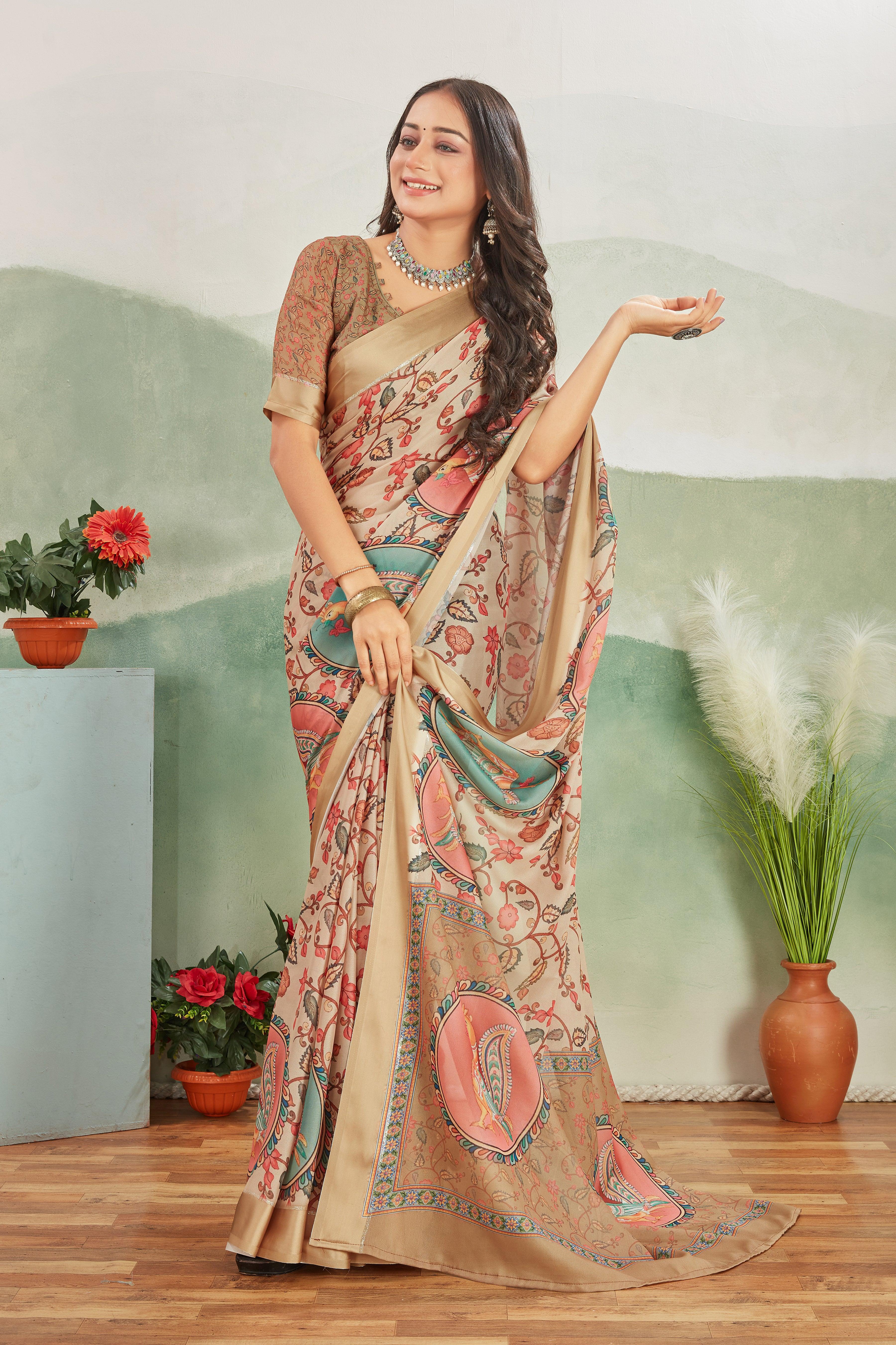 Enchanted Elegance: Mysore Silk with Stunning Pallu and Matching Blouse