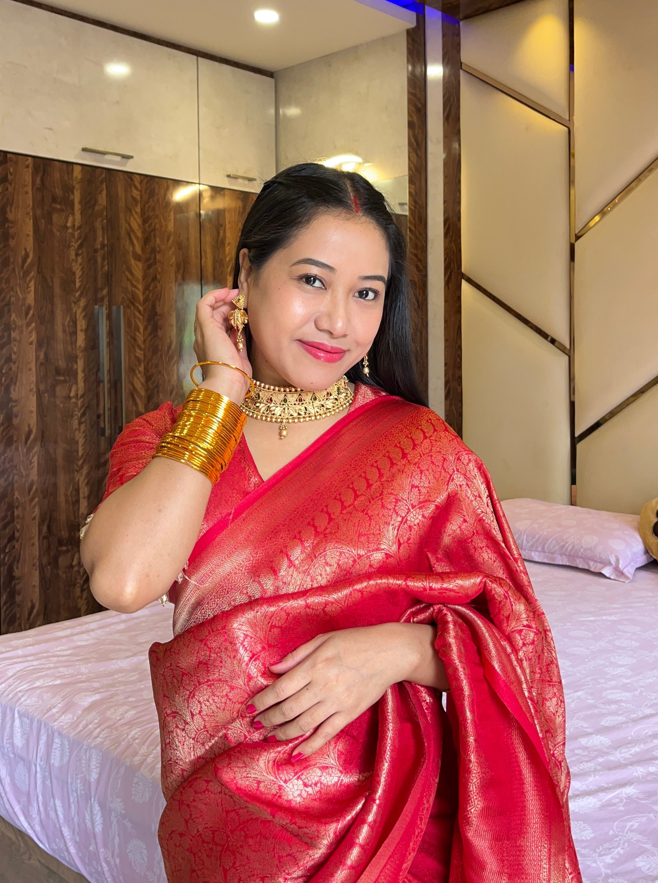 Drape Yourself in Heritage: Pure Brocade Silk by Icultuers