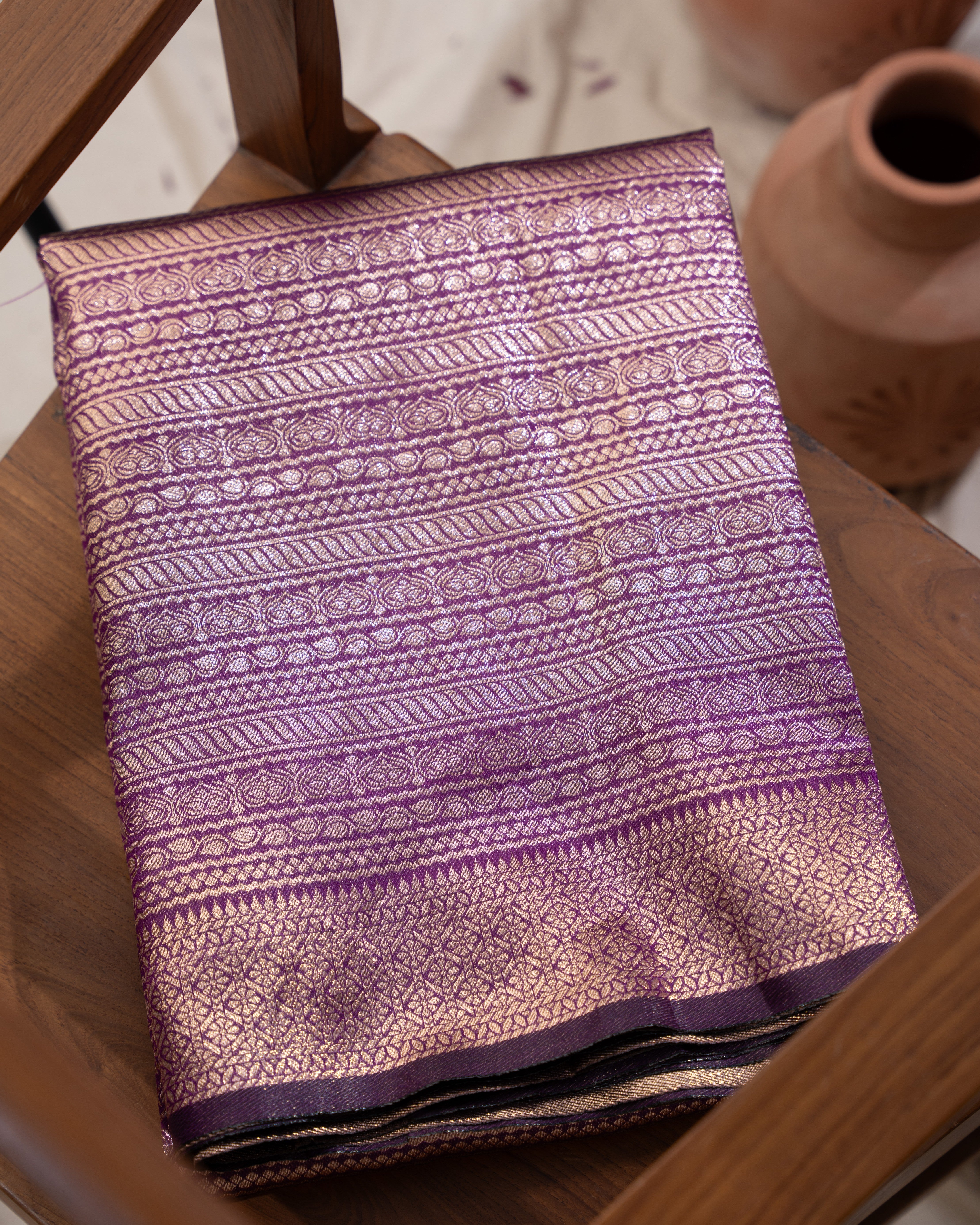 Elegant Solid Color Soft Silk Sarees with Rich Brocade Borders