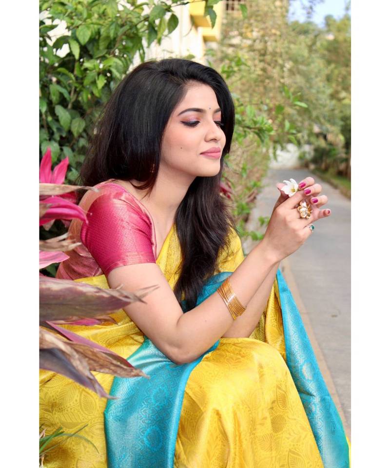 Wedding Wear Yellow Banarasi Soft Silk by Icultuer