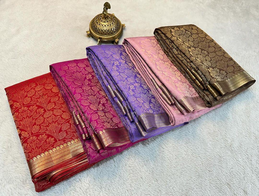 Shop Now: Exquisite Pure Brocade Mysore Silk by Icultuers
