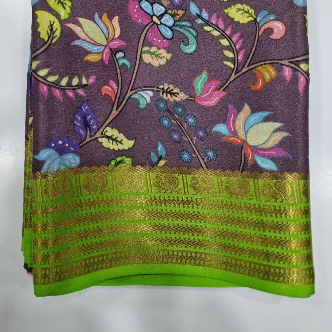 Whispering Weaves: Printed Mysore Crepe Silk Beauty