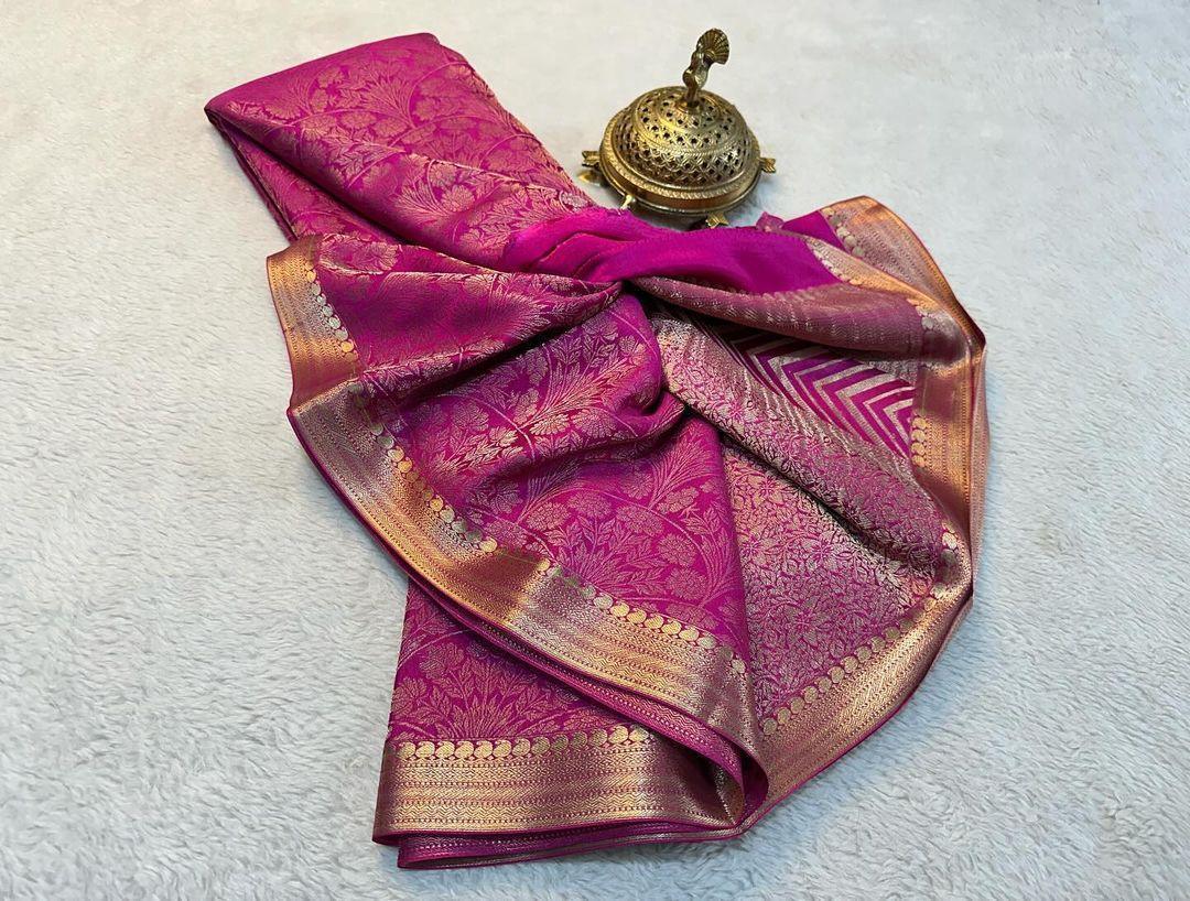Drape Yourself in Heritage: Pure Brocade Silk Sarees