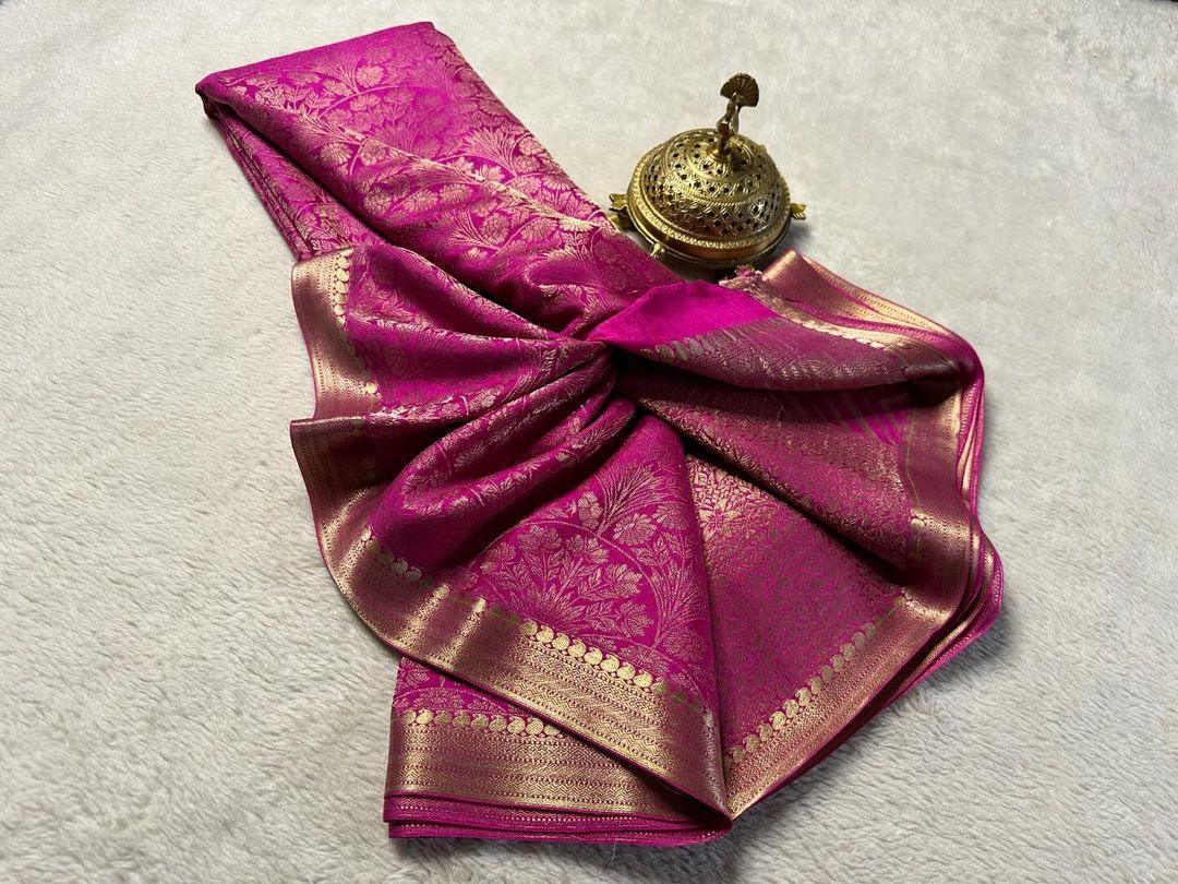 Drape Yourself in Heritage: Pure Brocade Silk Sarees