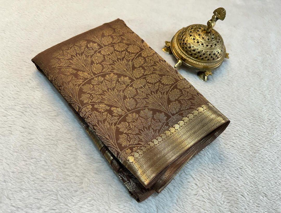 Timeless Beauty: Pure Brocade Mysore Silk by Icultuers for Every Occasion