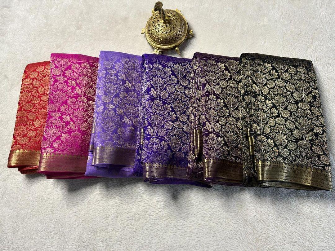 Shop Now: Exquisite Pure Brocade Mysore Silk by Icultuers