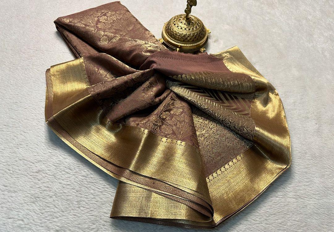 Drape Yourself in Heritage: Pure Brocade Silk by Icultuers