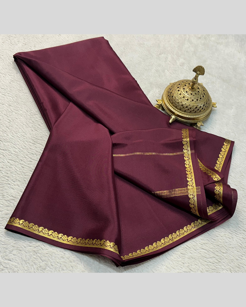 Maroon Color Mysore Silk by Icultuer For Women's With Blouse Piece