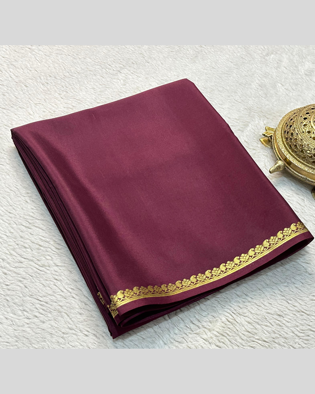 Maroon Color Mysore Silk by Icultuer For Women's With Blouse Piece