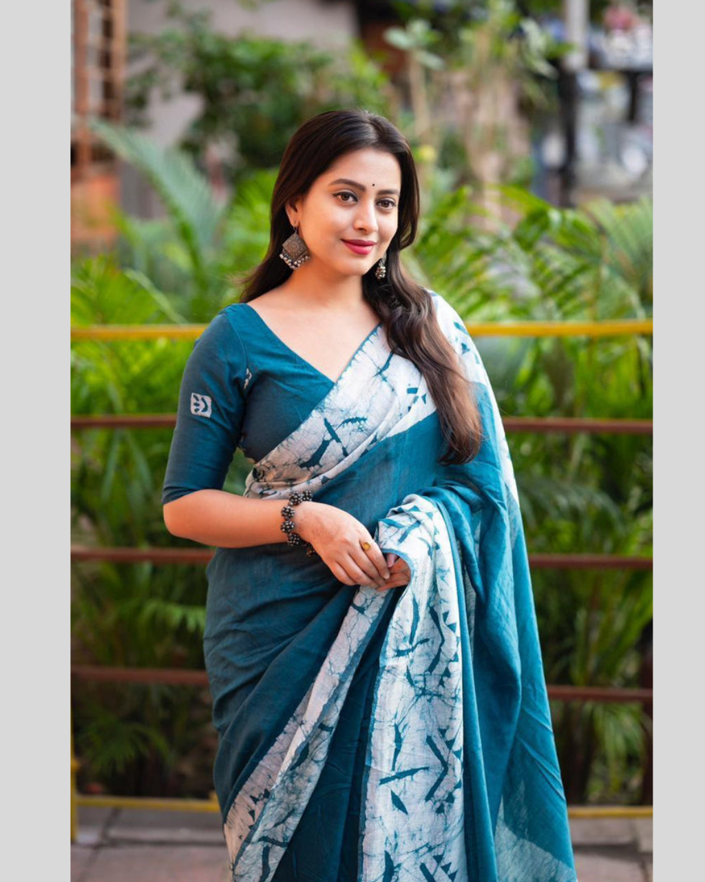 Women's Chanderi Cotton Printed by Icultuer With Unstitched Blouse Piece