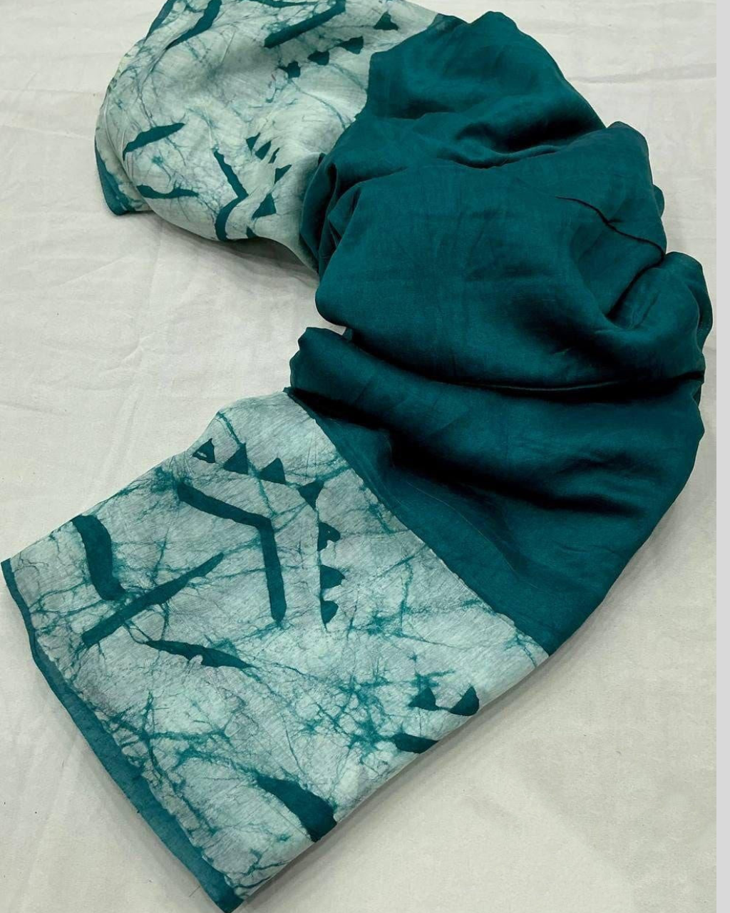 Women's Chanderi Cotton Printed by Icultuer With Unstitched Blouse Piece