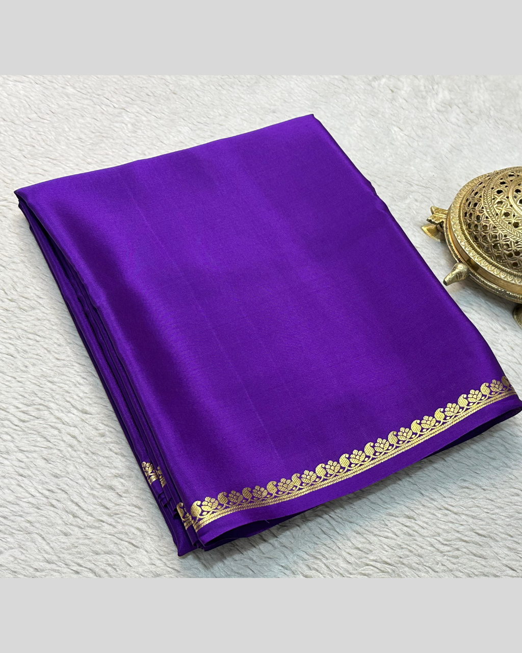 Ready to Wear Purple Mysore Crepe Silk by Icultuer,