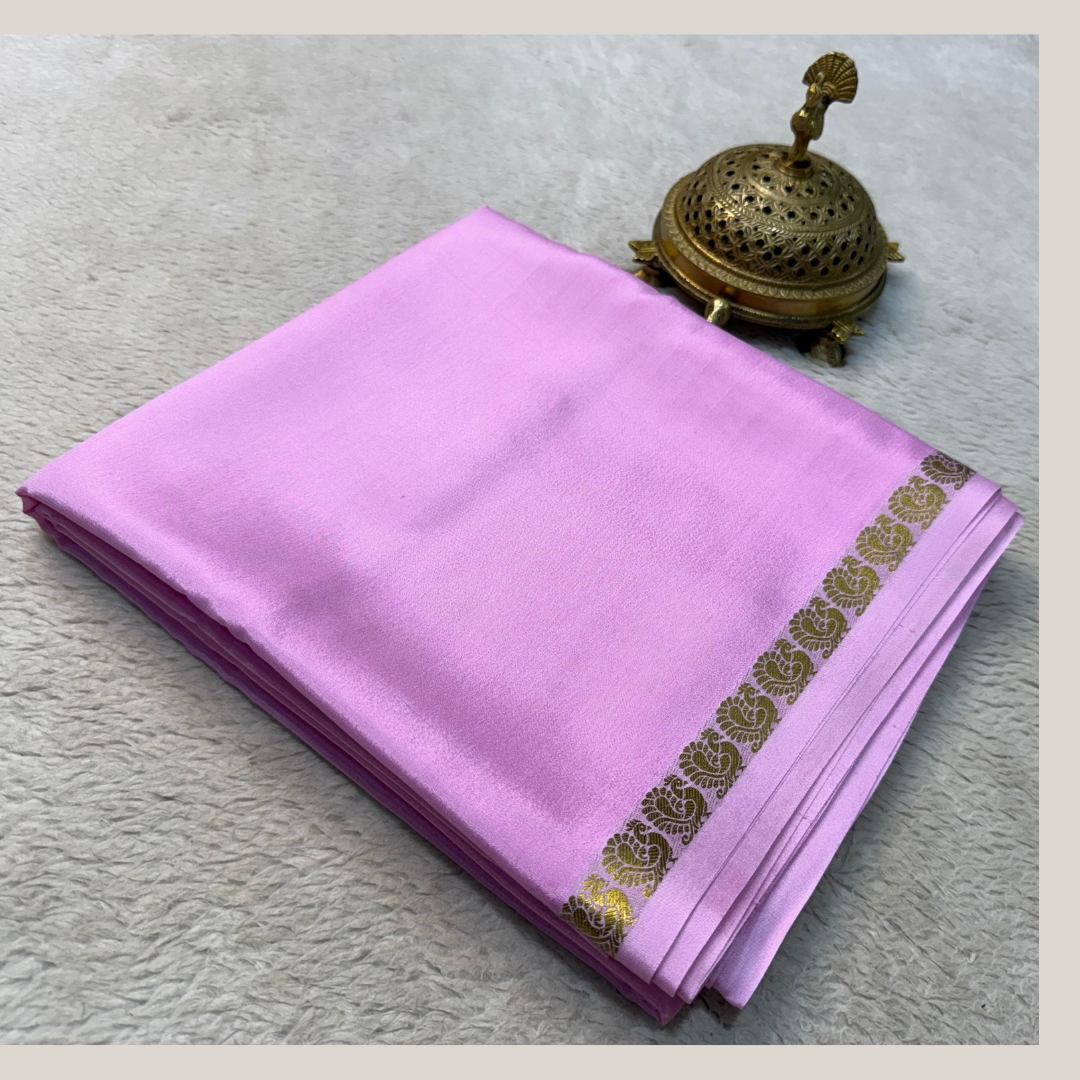 Mysore crepe light lavender purple by Icultuer with blouse