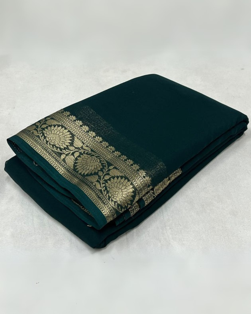 Pure Viscose Silk by Icultuer with Zari Design Border