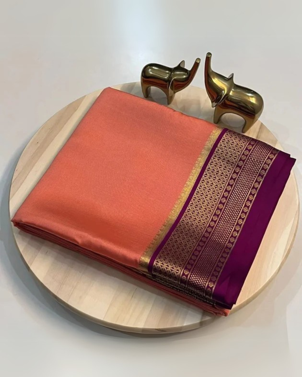 Crem Color Pure Mysore Silk by Icultuer