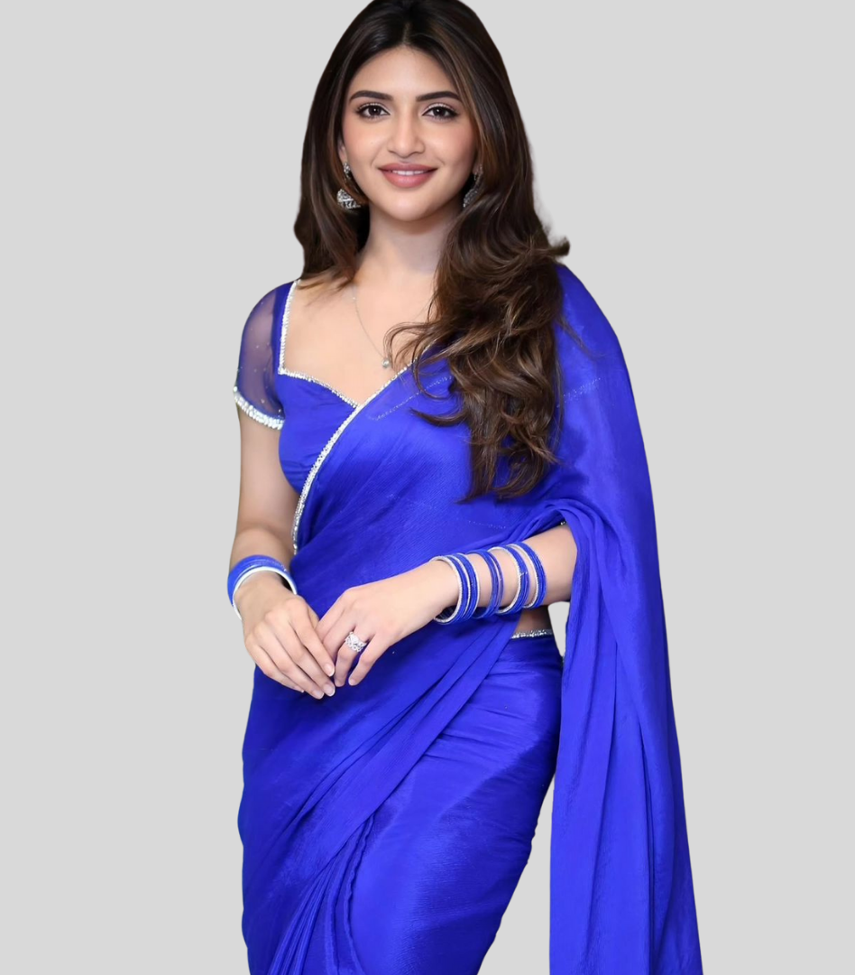 Blue Color Heavy Georgette Fancy  by Icultuer