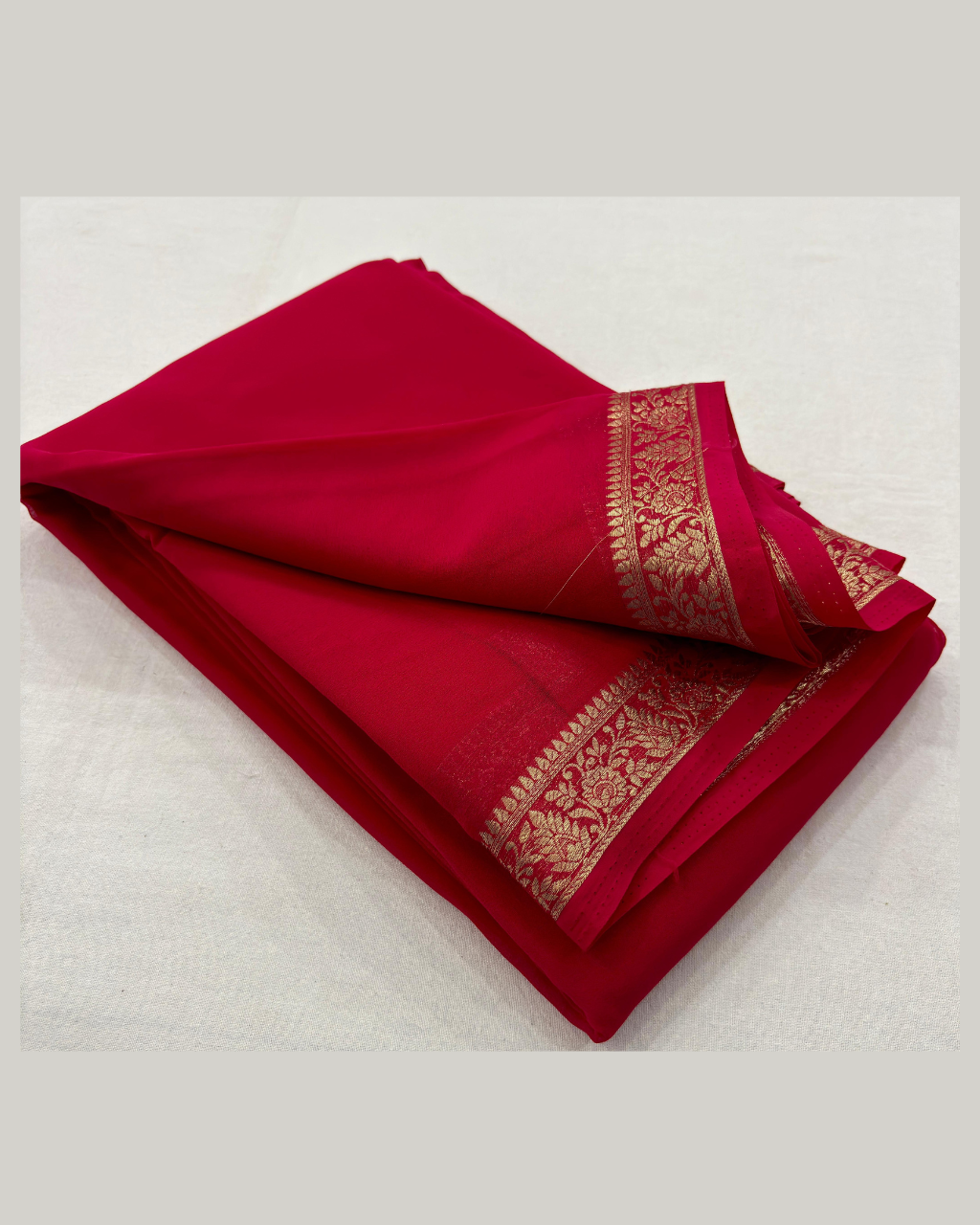Red Pure Mysore Silk Traditional by Icultuer